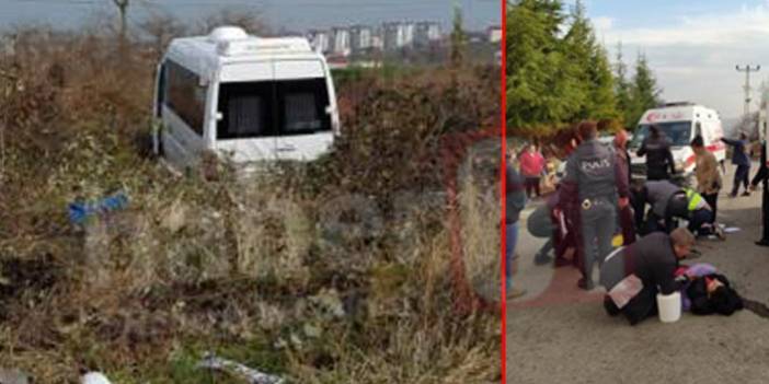 Trabzon’da facianın eşiğinden dönüldü! Freni patlayan dolmuştan atladılar