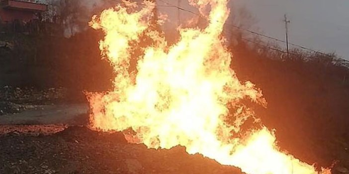 Ordu'da doğal gaz hattı patladı!