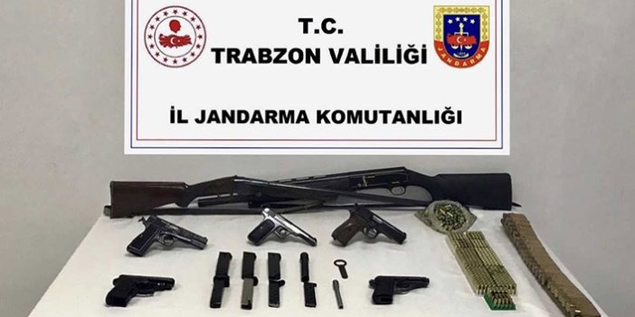Trabzon’da silah kaçakçılarına darbe! Evinde yakalandı!
