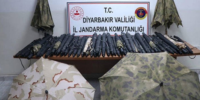 PKK'lıların, İHA'lardan gizlenmek için kullandıkları 364 termal şemsiye ele geçirildi