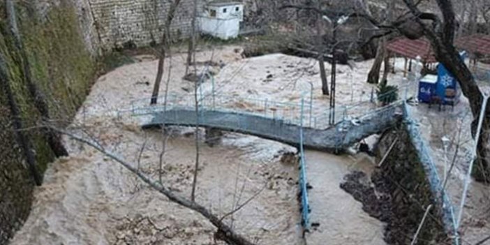 Ermenek'te yağış sele neden oldu