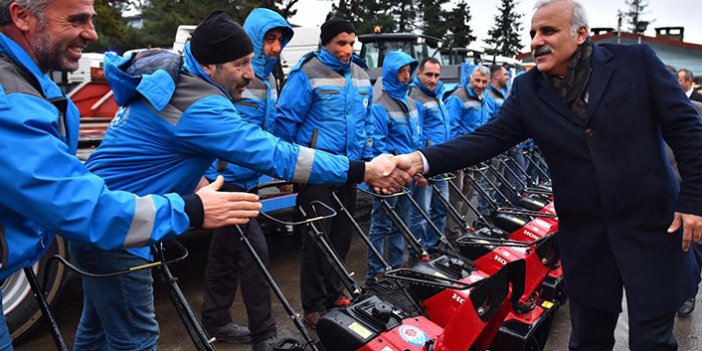 Trabzon Büyükşehir Belediyesi karla mücadeleye hazır