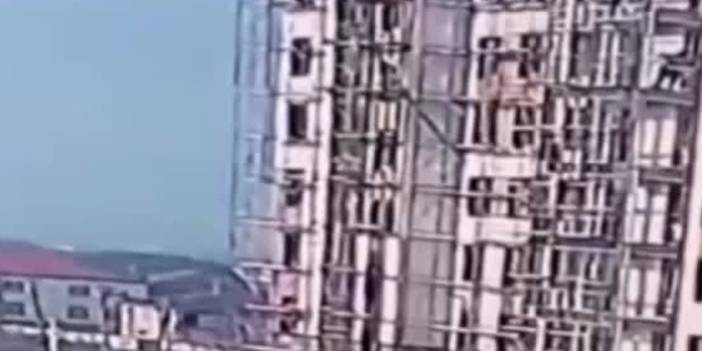 İki inşaat işçisi 9. kattan düştü