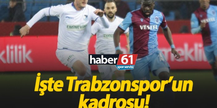 Trabzonspor'un Erzurum 11'i açıklandı