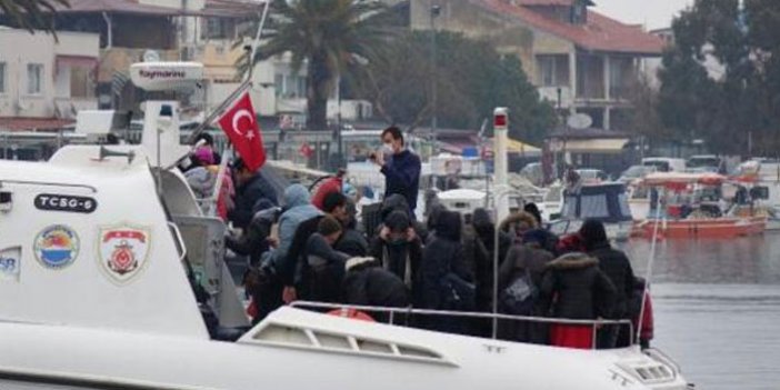 Ayvacık açıklarında, 37 kaçak göçmen yakalandı