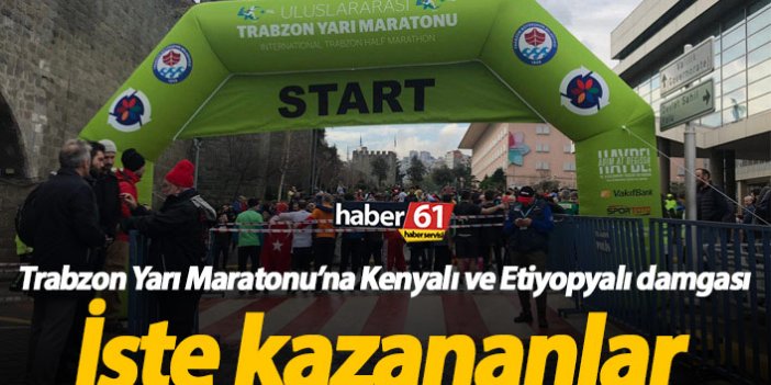 Trabzon Yarı Maratonu'nda kazananlar belli oldu