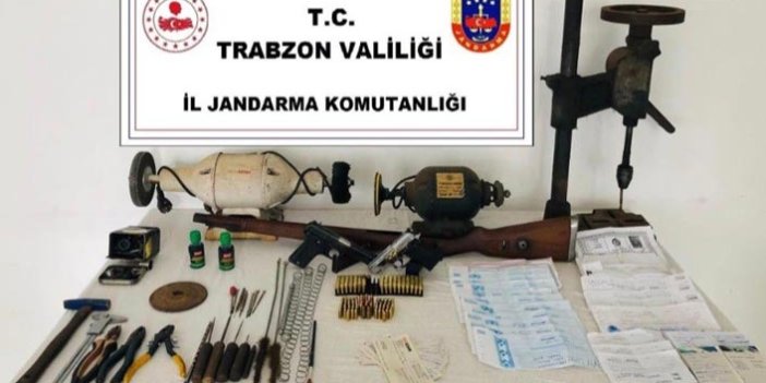 Trabzon'da silah imalathanesi baskın