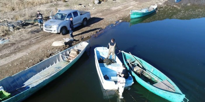 Beyşehir Gölü'nde "elektroşokla" yasa dışı balık avcılığına droneli takip