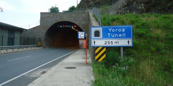 Trabzon'da Yoroz tünelinde çalışma