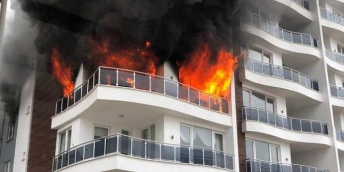 10 katlı apartmanda korkutan yangın