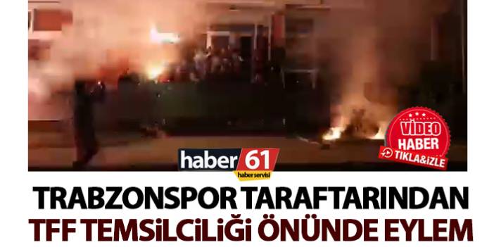 Trabzonspor taraftarı TFF’yi protesto etti