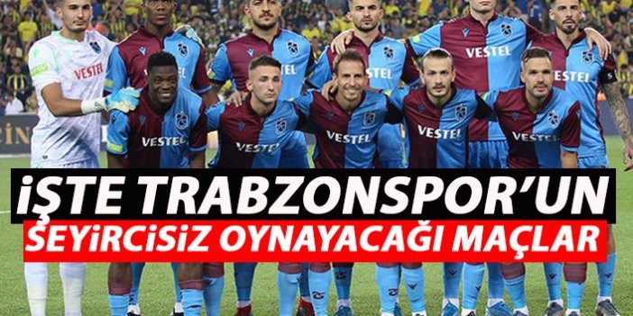 İşte Trabzonspor’un seyircisiz oynayacağı maçlar!