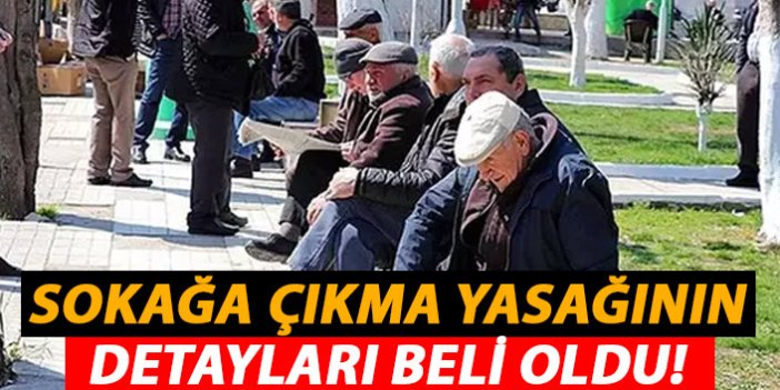 Türkiye'de 65 yaş ve üstü için sokağa çıkma yasağının detayları belli oldu