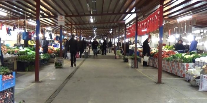 Trabzon'da pazar alışverişinde seçmece yasağı