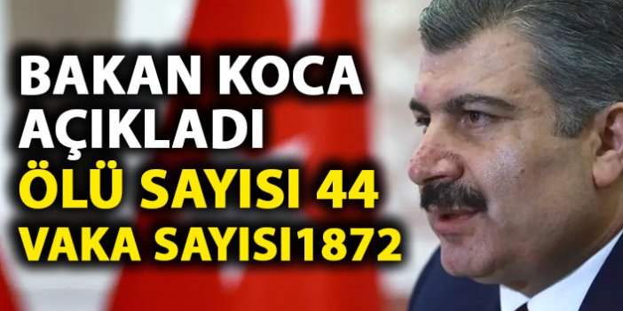 Sağlık Bakanı Koca'dan Koronavirüs açıklaması! Türkye'de bugün 7 kişi hayatını kaybetti