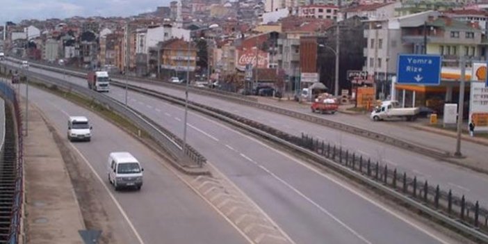 Trabzon - Rize yolunda çalışma