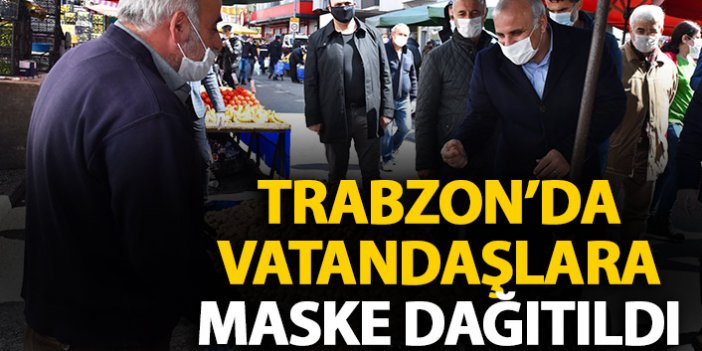 Trabzon'da vatandaşlara maske dağıtıldı