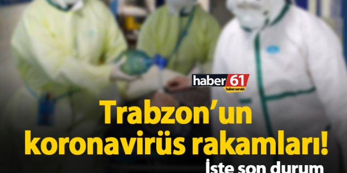 Trabzon'da koronavirüs rakamları