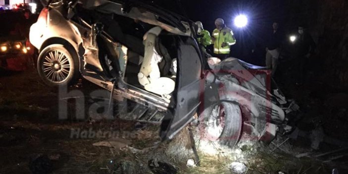 Trabzon’da araç 10 metrelik duvardan uçtu – 3 yaralı!