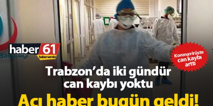 Trabzon'da koronavirüsten bir ölüm daha!