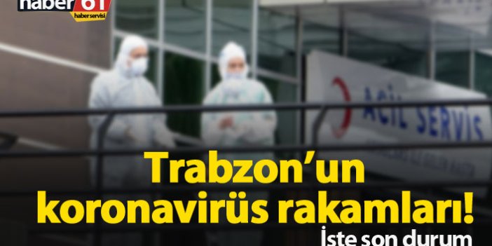 Trabzon'un koronavirüs rakamları - 10.04.2020