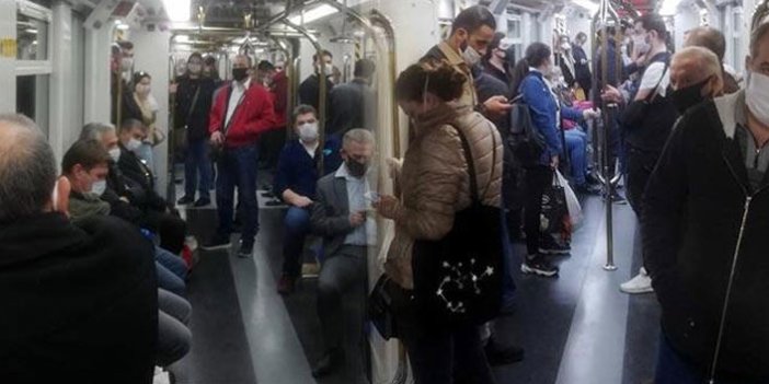 İzmir'de metro doluluğuna tepki