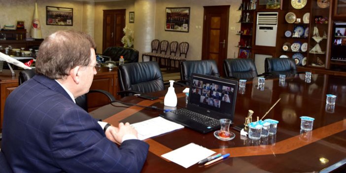 Bölge oda-borsa başkanları video konferansla toplandı