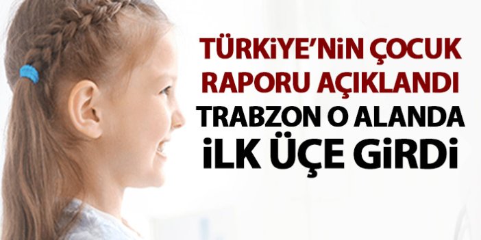 Türkiye'nin çocuk raporu açıklandı! Trabzon o alanda ilk 3'te