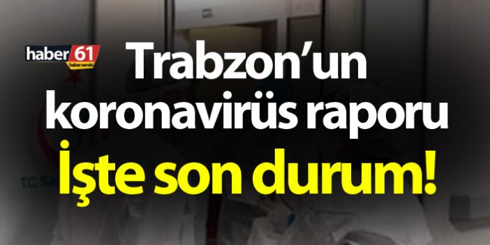 Trabzon’un koronavirüs raporu – 17.04.2020