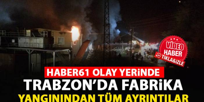 Trabzon'da fabrika yangını! Haber61 olay yerinde