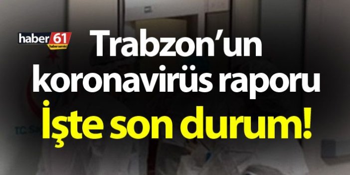 Trabzon’un koronavirüs raporu – 19.04.2020