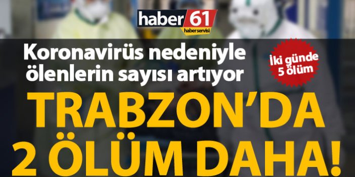 Trabzon’da koronavirüsten iki ölüm daha