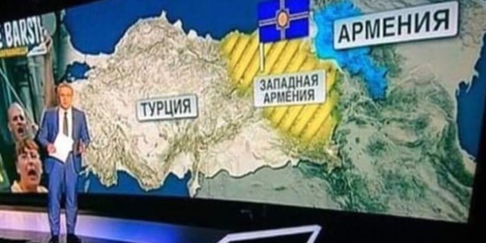 Rus televizyonunundan skandal Türkiye haritası!