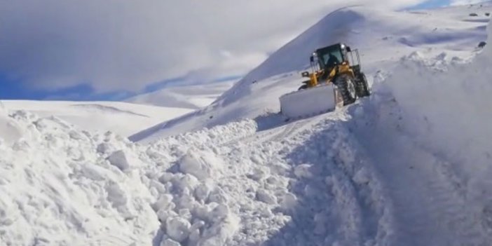 Bayburt-Trabzon yolunda karla mücadele
