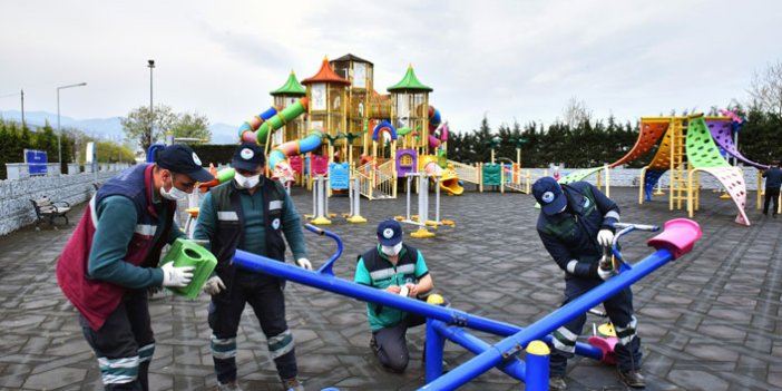 Trabzon'da çocuk parkları yenileniyor