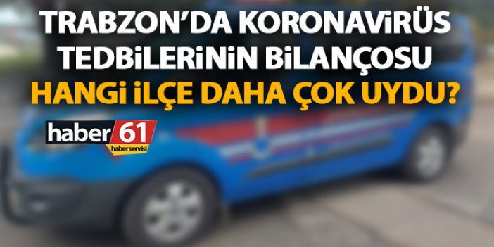 Trabzon’da hangi ilçe yasağa ne kadar uydu?
