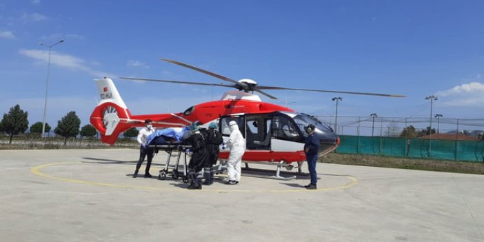Trabzon'da helikopter ambulans 2 haftada 3 hasta için havalandı