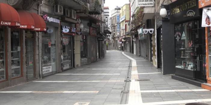 Trabzon'da sokaklar boş kaldı. 9 Mayıs 2020