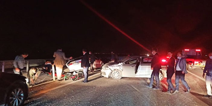 Trabzonlu Bakanın konvoyunda kaza! 4 yaralı