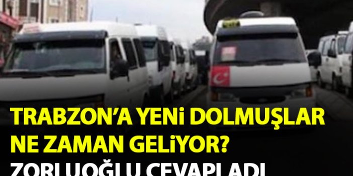 Trabzon'a yeni dolmuşlar ne zaman geliyor? sorusuna Zorluoğlu'ndan cevap
