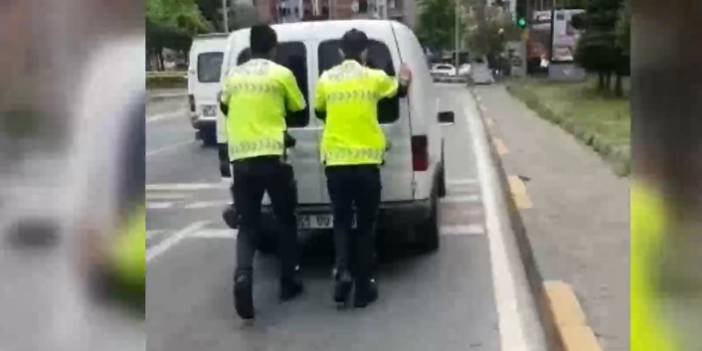 Trabzon’da kaza yapan kişinin yardımına polis ekipleri koştu