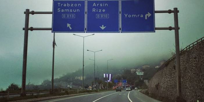 Trabzon-Rize yolunda çalışma. 1 haziran 2020