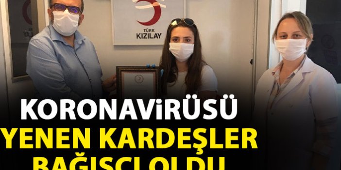 Trabzon'da koronavirüsü yenen kardeşler immün plazma bağışçısı oldu