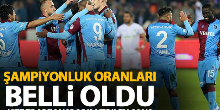 Süper Lig şampiyonluk oranları açıklandı! İşte Trabzonspor'a verilen şans