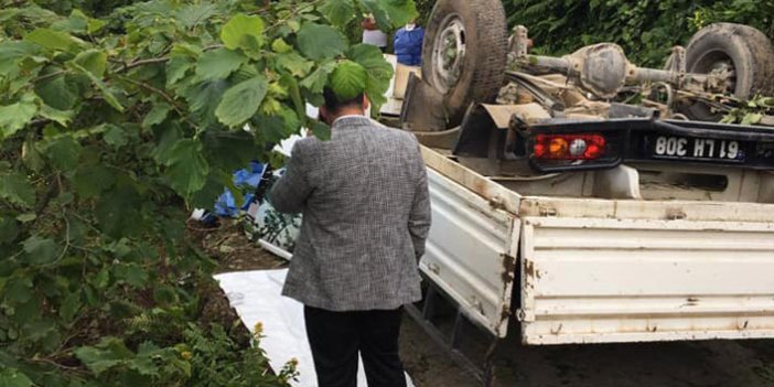 Trabzon'da feci kaza! Yamaçtan uçan kamyonet sonu oldu