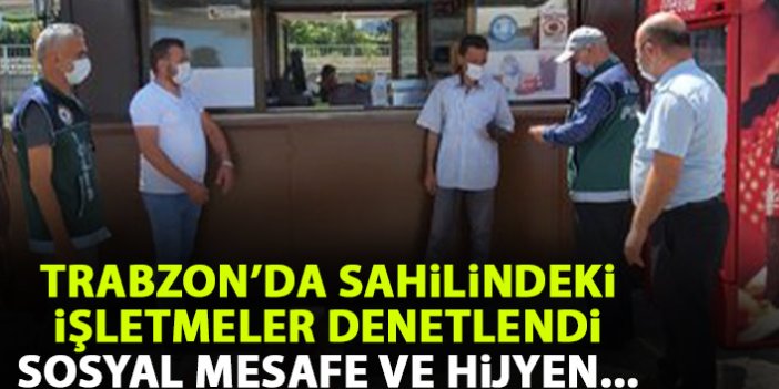 Trabzon sahilinde koronavirüs denetlemesi yapıldı