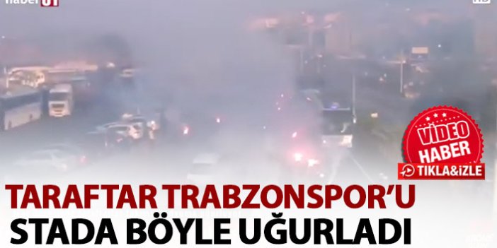 Trabzonspor taraftarı takımını stada uğrladı