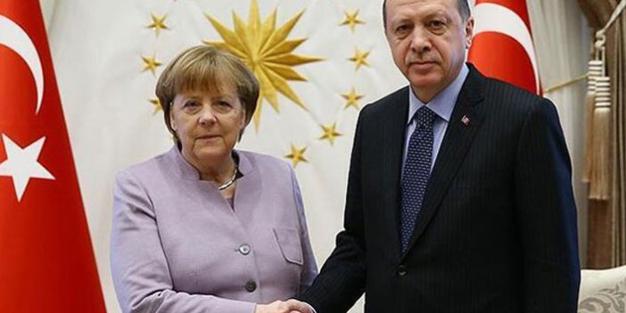 Erdoğan Merkel'le görüştü