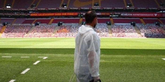 Trabzonspor maçı öncesi stadyum dezenfekte edildi