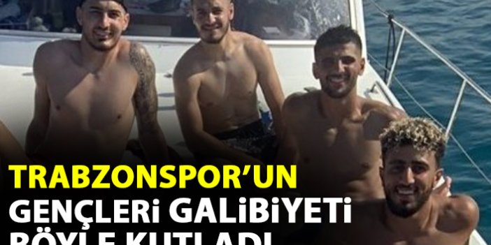 Trabzonspor'un gençleri galibiyeti böyle kutladı